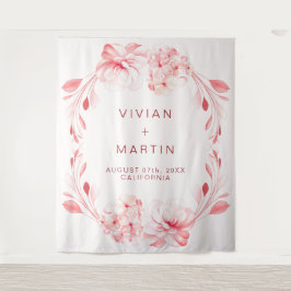 エレガントな完璧な桜の花のウェディング タペストリー