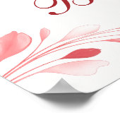 エレガントな完璧な桜ピンクのウェディングシャワー歓迎 ポスター (角)