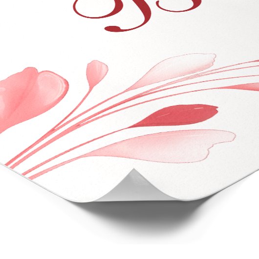 エレガントな完璧な桜ピンクのウェディングシャワー歓迎 ポスター (角)