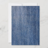 エレガントな宝石が輝くデニムとダイヤモンドのスイート16 招待状 (裏面)