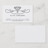 エレガントな宝石屋のダイヤモンド 名刺 (正面/裏面)
