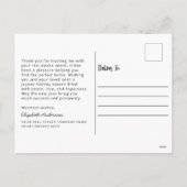 エレガントな家の不動産屋さんの写真のホリデーカード シーズンポストカード (裏面)