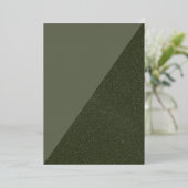 エレガントな対角のモスグリーンのホリデーカード 箔シーズンカード (立ち正面)