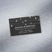 エレガントな専門のきらめくなライン黒 マグネット名刺 (インサイチュ)