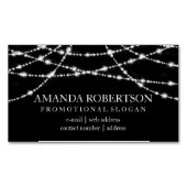 エレガントな専門のひもは黒をつけます マグネット名刺 (正面)