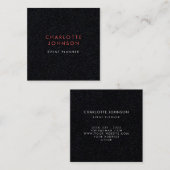 エレガントな専門のイベントプランナーのミニマリスト スクエア名刺 (正面/裏面)