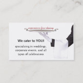 エレガントな専門のケイタリングビジネスカード 名刺 (裏面)