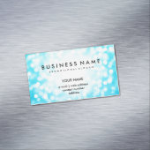 エレガントな専門のターコイズのグリッターライト マグネット名刺 (インサイチュ)