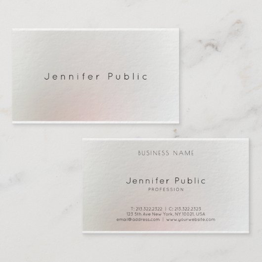 エレガントな専門のデザインの芸術的でシンプルな平野 名刺 (正面/裏面)