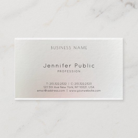 エレガントな専門のデザインの芸術的でシンプルな平野 名刺 (裏面)