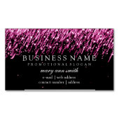 エレガントな専門のピンクの落下星 マグネット名刺 (正面)