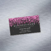 エレガントな専門のピンクの落下星 マグネット名刺 (インサイチュ)