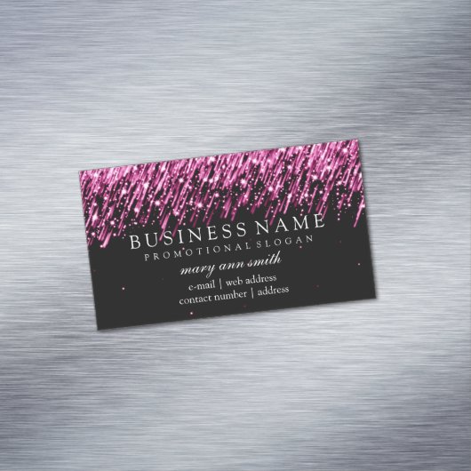 エレガントな専門のピンクの落下星 マグネット名刺 (インサイチュ)