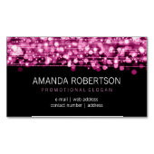 エレガントな専門のピンクライト及び輝き マグネット名刺 (正面)