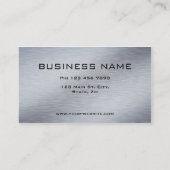 エレガントな専門のモダンな金属の銀の黒 名刺 (裏面)