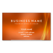 エレガントな専門のモダンの抽象芸術のオレンジ マグネット名刺 (正面)