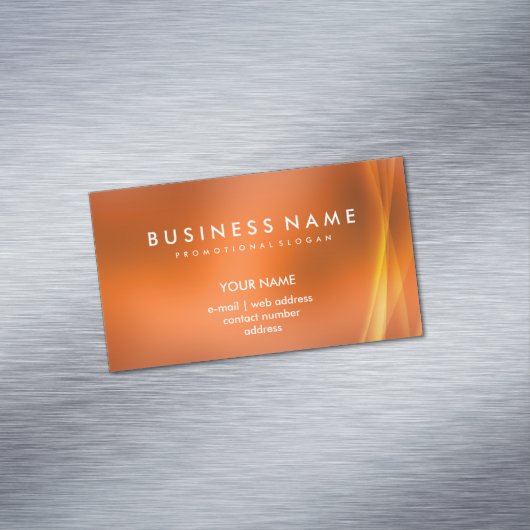 エレガントな専門のモダンの抽象芸術のオレンジ マグネット名刺 (インサイチュ)