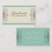 エレガントな専門のヴィンテージのダマスク織のアールデコ 名刺 (正面/裏面)