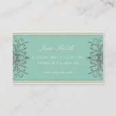 エレガントな専門のヴィンテージのダマスク織のアールデコ 名刺 (裏面)