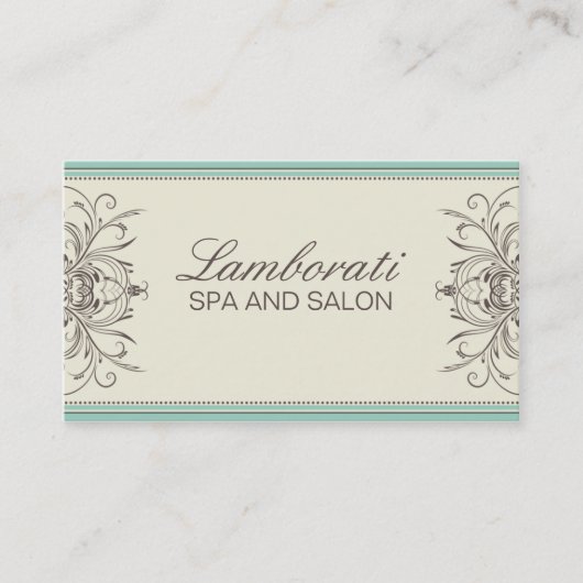 エレガントな専門のヴィンテージのダマスク織のアールデコ 名刺 (正面)