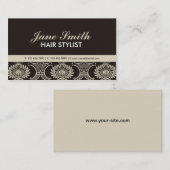 エレガントな専門のヴィンテージのダマスク織の花柄パターン 名刺 (正面/裏面)