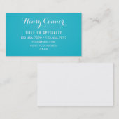 エレガントな専門の中型のターコイズのヴィンテージ 名刺 (正面/裏面)