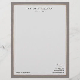 エレガントな専門の弁護士の金ゴールドのボーダー レターヘッド