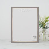 エレガントな専門の弁護士の金ゴールドのボーダー レターヘッド (スタンド正面)