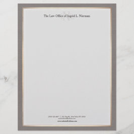 エレガントな専門の弁護士の金ゴールドのボーダー レターヘッド