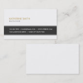 エレガントな専門の明白でシンプルで白いファッション 名刺 (正面/裏面)