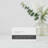 エレガントな専門の明白でシンプルで白いファッション 名刺 (スタンド正面)