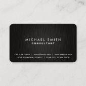 エレガントな専門の明白で黒くモダンな金属の一見 名刺 (正面)