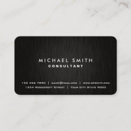 エレガントな専門の明白で黒くモダンな金属の一見 名刺