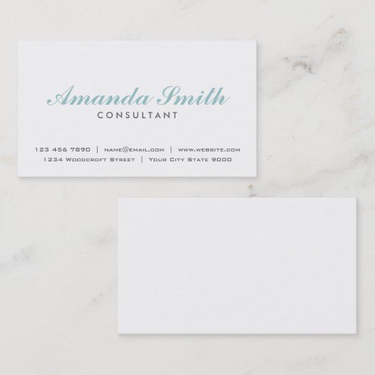 エレガントな専門の明白な白人のメーキャップアーティスト 名刺 (正面/裏面)