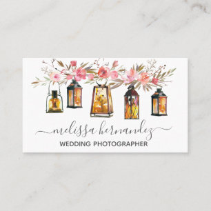 エレガントな専門の花の結婚式のカメラマン 名刺