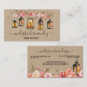 エレガントな専門の花の美容師の珊瑚 名刺 (正面/裏面)