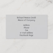 エレガントな専門の銀および黒くカスタムなBusin 名刺 (裏面)