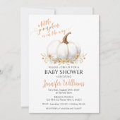 エレガントな小さなかぼちゃ　男女兼用ベビーシャワー 招待状 (正面)