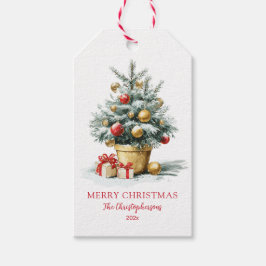 エレガントな小さなクリスマスツリー ギフトタグ