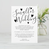 エレガントな小さな結婚式　規模縮小　計画変更 案内状 (スタンド正面)