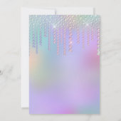 エレガントな少女 ダイヤモンドドリップ 紫のスイート16 招待状 (裏面)