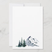 エレガントな山々と森のリハーサルディナー 招待状 (裏面)