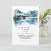 エレガントな山々と森のレセプションディナーの写真 招待状 (スタンド正面)