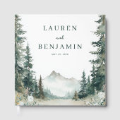 エレガントな山の結婚式招待状 ゲストブック (正面)