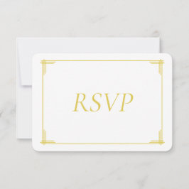 エレガントな島の柑橘系の黄色と緑の結婚式RSVP 出欠カード