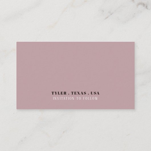 エレガントな巣箱は、日付を救います エンクロージャーカード (裏面)