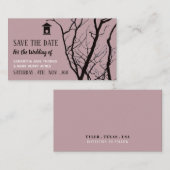 エレガントな巣箱は、日付を救います エンクロージャーカード (正面/裏面)