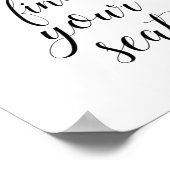 エレガントな席にお座りください ウェディングサイン ポスター (角)