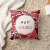 エレガントな幾何学模様のウェディング クッション (ブランケット)