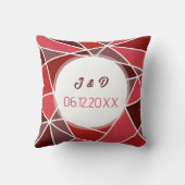 エレガントな幾何学模様のウェディング クッション (裏面)